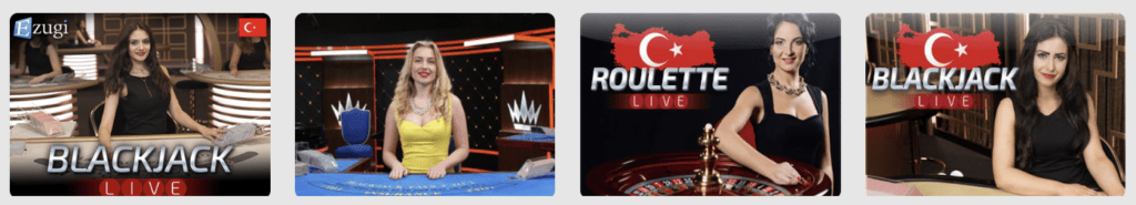 HiperCasino canlı oyunlarının önizlemesi