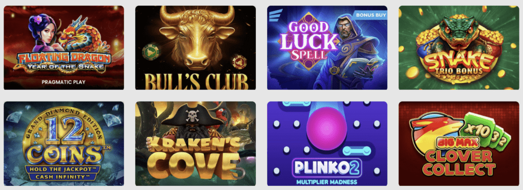 HiperCasino slotlarının önizlemesi
